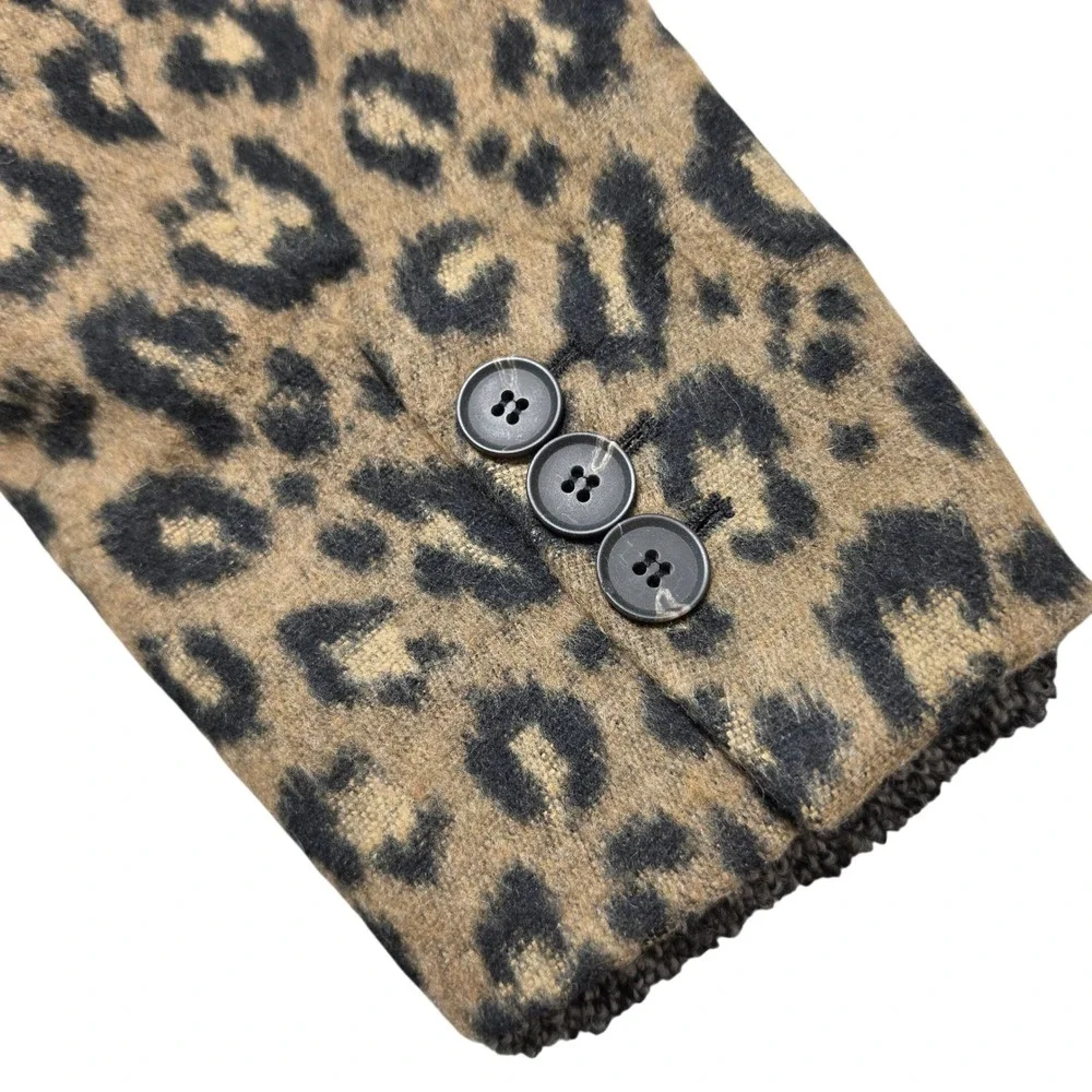 Coat Zara Size‎ XS Womens Brown Excellent Leopard Print Double Breasted 8287/110